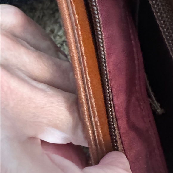 Cole Haan Rich Brown Leather Shoulder Bag - Picture 7 of 10